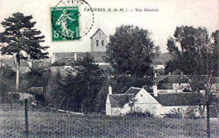 Le vilage de Favires-en-Brie vers 1910