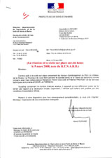 La lettre d'envoi du compte-rendu de la runion du 5 mars 2008