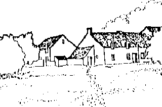 Hameau de maisons rurales